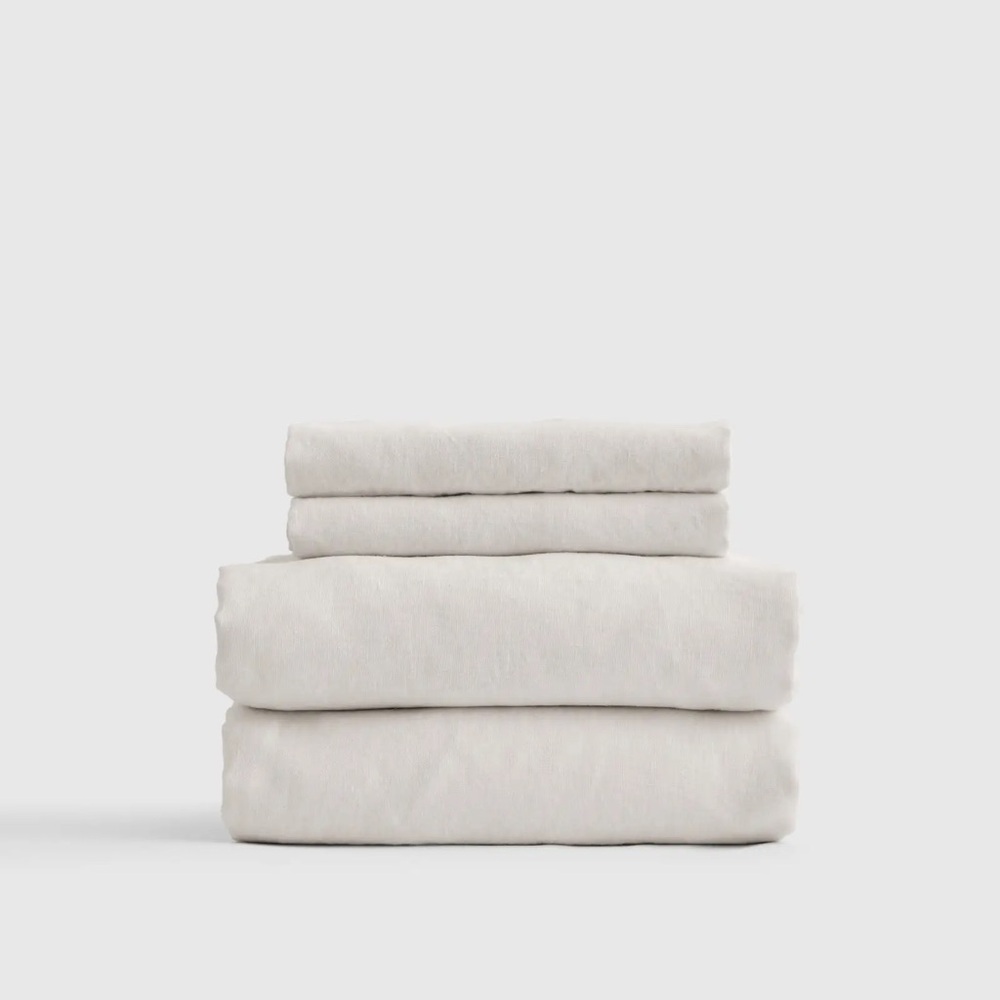 Quince European Linen King Sheet Set
